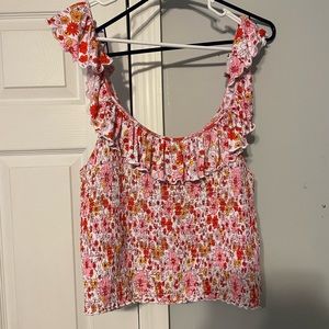 Forever 21 Floral Ribknit Top size 3X